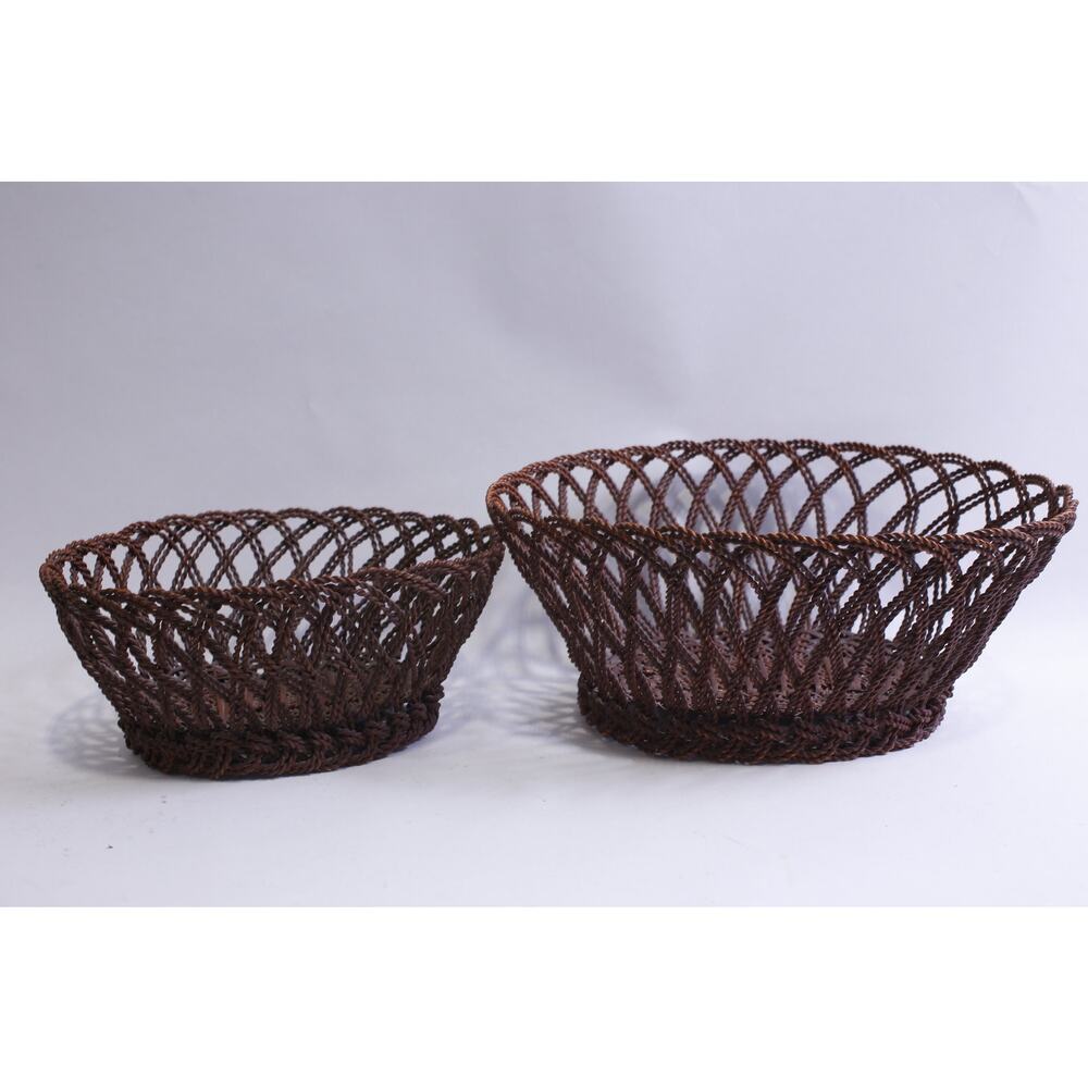 Wire Baskets, Set of Two, Oval, 9", 13", Storage, Organizers, Metal, Home Decor,